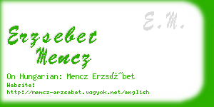 erzsebet mencz business card